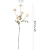5Pcs Beige Pompon Mums Artificial Flowers,Fake Kiku Mini Silk Chrysanthemum with Long Stems-Silk Mums Faux Flowers for DIY Bouquet Centerpieces Wedding Fillers Home Decoration