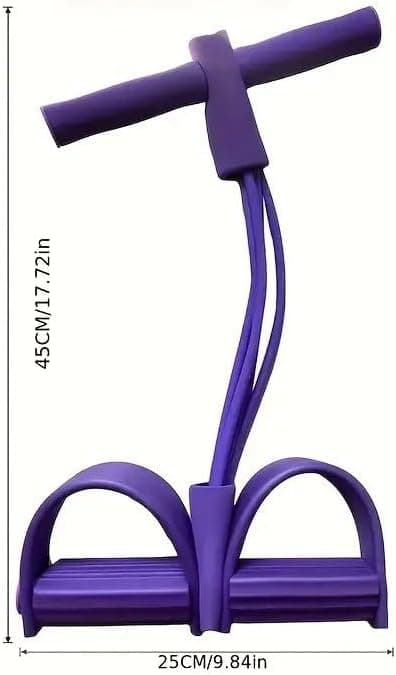 21 Fitness Resistance Bands-4 Tube Pedal Ankle Puller,Pedal Resistance Band with Handle,Resistance Bands,Strength Training, Tummy, Waist, Arm, Leg Slimming, Home Gym Exercise Equipment (4 Tube)