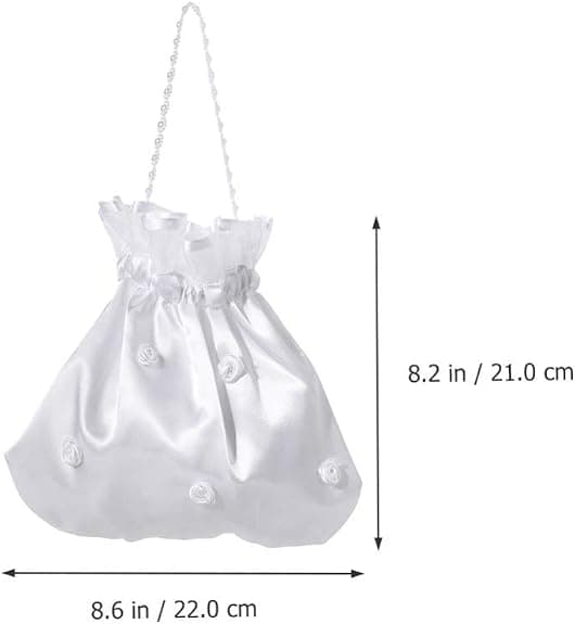 ABOOFAN Wedding Candy Bags 2 Pack Drawstring Lace Pouches for Wedding Gift Bags Party Candy Pouches Bridal Money Bag Cloth Favor Bags 8.66 X 8.26 X 0.07 in