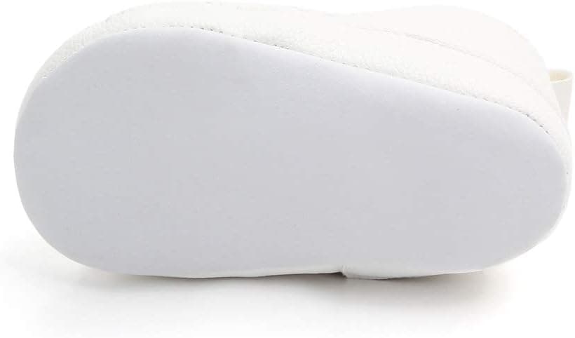 Csfry Infant Toddler Baby Boys Soft Moccasinss Crib Shoes White US5