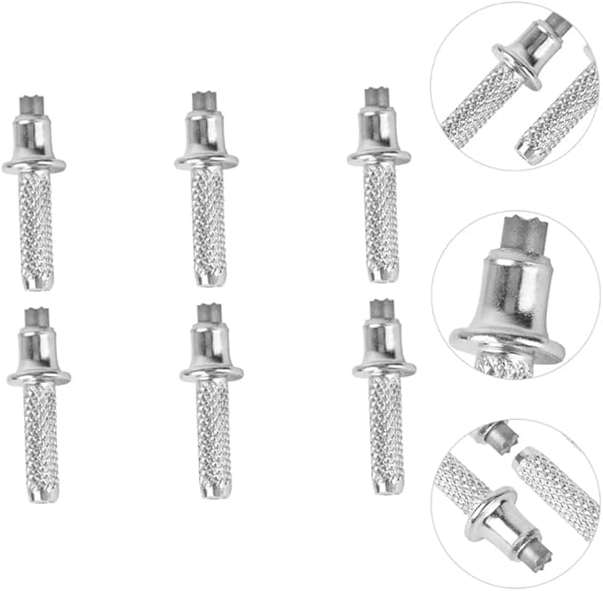 CLISPEED Alpenstock Accessories Replaceable Carbon Steel Hiking Stick Tips Trekking Pole Ferrules Outdoor Walking Stick Parts for Hiking and Trekking Alpenstock Accessory, 6 PCS
