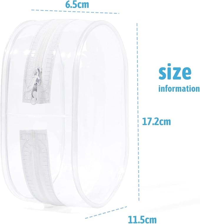 Clear Figure Display Case, Protective Case for Plush Doll Storage Bag PVC Hanging Doll Cover Pouch with Keychain for 17cm Dolls Accessories.