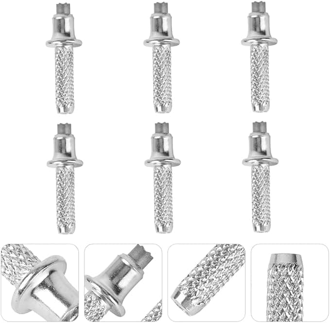 CLISPEED Alpenstock Accessories Replaceable Carbon Steel Hiking Stick Tips Trekking Pole Ferrules Outdoor Walking Stick Parts for Hiking and Trekking Alpenstock Accessory, 6 PCS