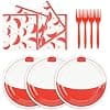 Yungyan 73 Pcs Fishing Birthday Party Decorations Tableware Set Serves 12 Guests, Gone Fishing Party Supplies Ofishally One Birthday Decorations Incluede Plates Napkins Forks & Fish Floats