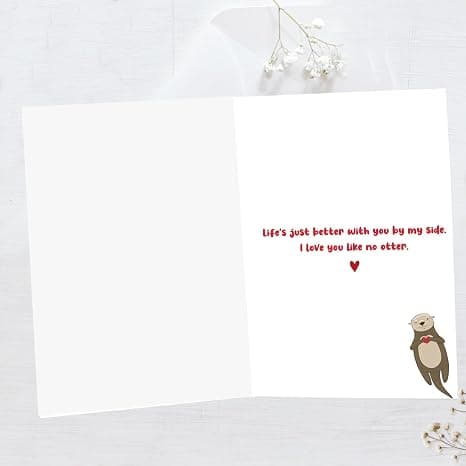 Mcduldul Wife Birthday Card | Wife Birthday Gift Ideas form Husband | Cute Otter Gifts for Women Her
