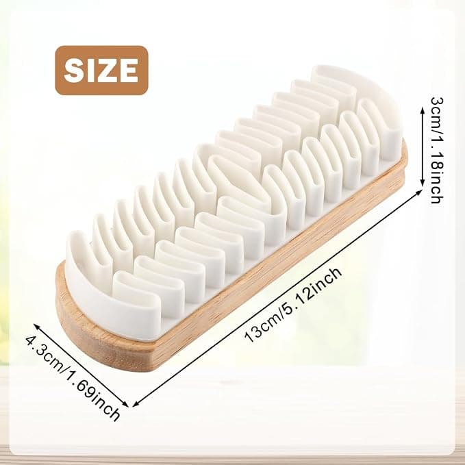 2pcs Suede Shoe Brush and Eraser Nubuck Brush Suede Eraser Rubber Suedes Brushs Cleaner for Shoes, Bags, Jacket, Purse, Sofa (Color:Wood)