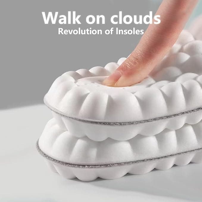 Insoles for Women Man, 4D Cloud Like Soles Memory Foam Insoles, Fatigue Release, Pain Relief, Comfort Cushion Replacement Everyday Shoe Insert (1 Pair, Women 5-8.5)