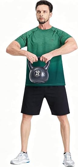 EZRUN Men's UPF 50+ Swim Shirt Quick Dry Rash Guard | UPF 50+ Gradient Shirt Blocks Harmful UV Rays. Quick-dry, Chafe-free Fabric is Perfect for Surfing, Gym & Beaches