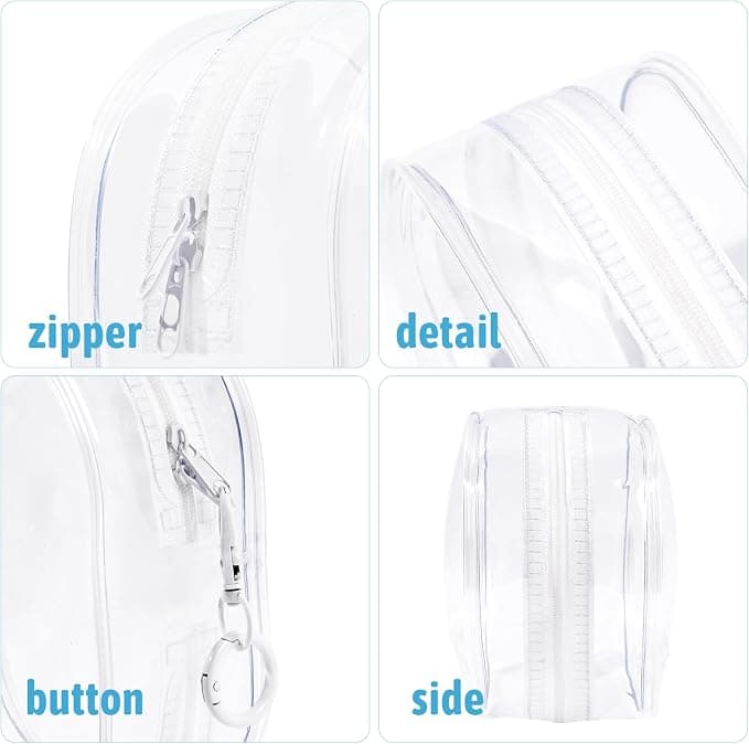 Clear Figure Display Case, Protective Case for Plush Doll Storage Bag PVC Hanging Doll Cover Pouch with Keychain for 17cm Dolls Accessories.