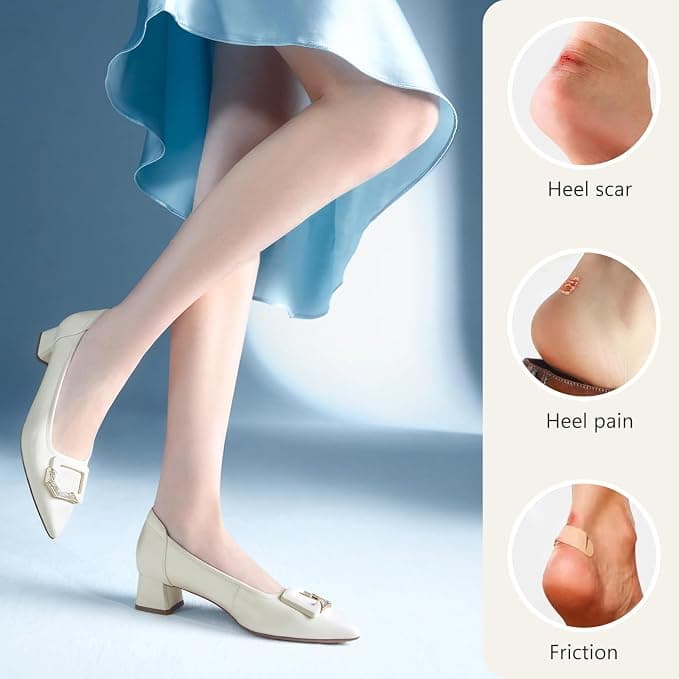 10 Pairs Heel Pads for Shoes, Soft Elastic Foam Shoe Heel Pad to Prevent Heel Chafing, Heel Grips for Sneakers and Boots Shoes Too Big, Beige and Black