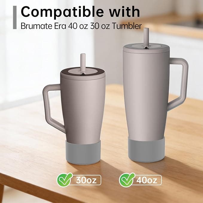 MEIJIAYOU 40 oz Boot Compatible with Brumate Era, Protective Silicone 40 oz Boot,Anti-Slip and Dent Bottle Sleeve (Grey)