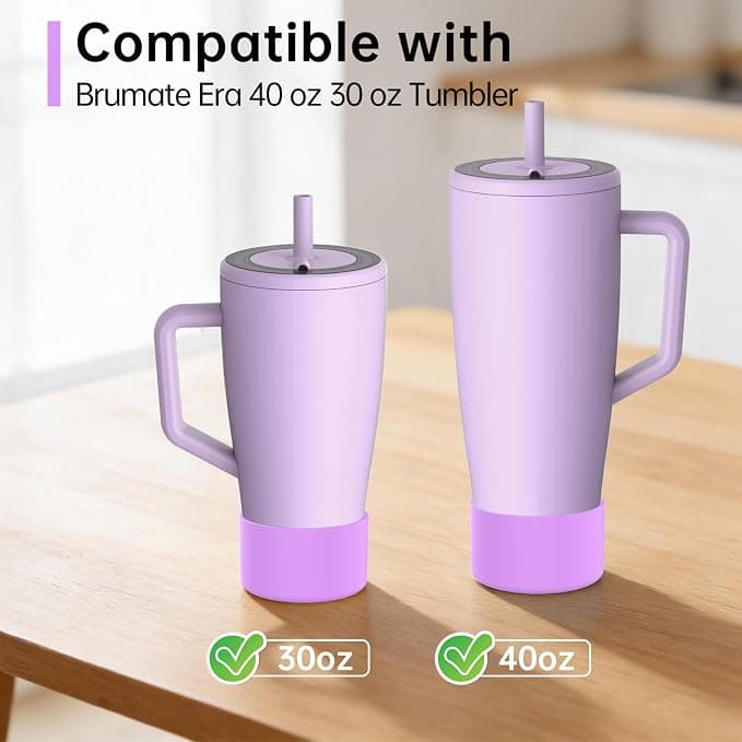 MEIJIAYOU 40 oz Boot Compatible with Brumate Era, Protective Silicone 40 oz Boot,Anti-Slip and Dent Bottle Sleeve (Purple)