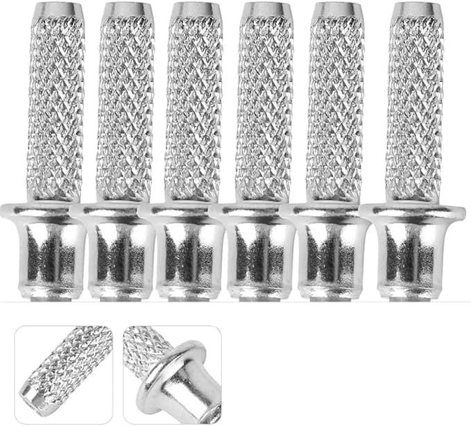 CLISPEED Alpenstock Accessories Replaceable Carbon Steel Hiking Stick Tips Trekking Pole Ferrules Outdoor Walking Stick Parts for Hiking and Trekking Alpenstock Accessory, 6 PCS