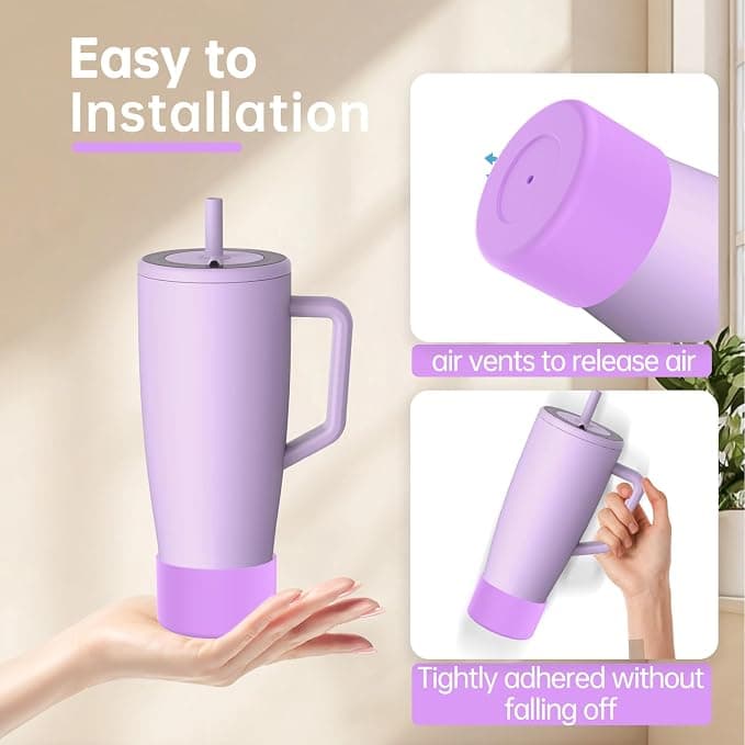 MEIJIAYOU 40 oz Boot Compatible with Brumate Era, Protective Silicone 40 oz Boot,Anti-Slip and Dent Bottle Sleeve (Purple)
