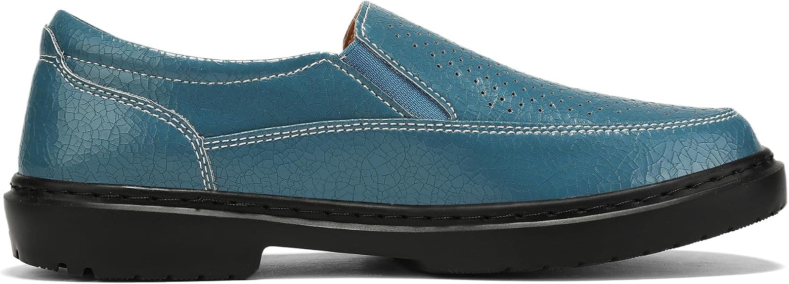 BEAUSEEN Women's Comfort Slip-On Loafers Breathable Driving Mocs Walking Shoes Comfort Business Casual Dress Flats Shoes for Women Azure, 8.5 US