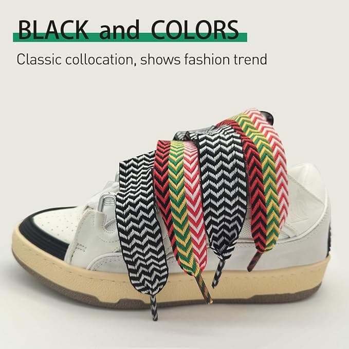MEIJIAYOU Shoe Laces Compatible with Lanvin Sneakers - 1 Pair 1.18in (3cm), Thick Chunky Jumbo Fat Rope Shoe Laces Replacement for Homecoming Outfit | Durable Heavy-Duty