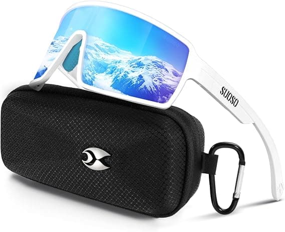 suoso Sports Cycling Sunglasses for Men: Lightweight UV Protection Polarized Sun Glasses for Youth Baseball Softball Running