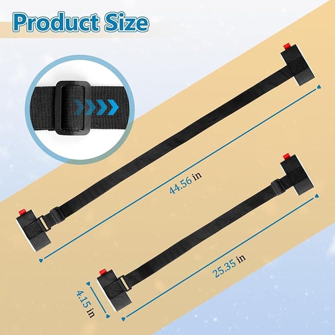 Ski Boot Straps, Adjustable Skis Shoulder Carrier Strap, Ski and Pole Carrier Strap, Skis Straps with Protector Pads Fit for Ski- s Poles, Boards, Carrying Outdoor Winter Sports Skiing Accessories