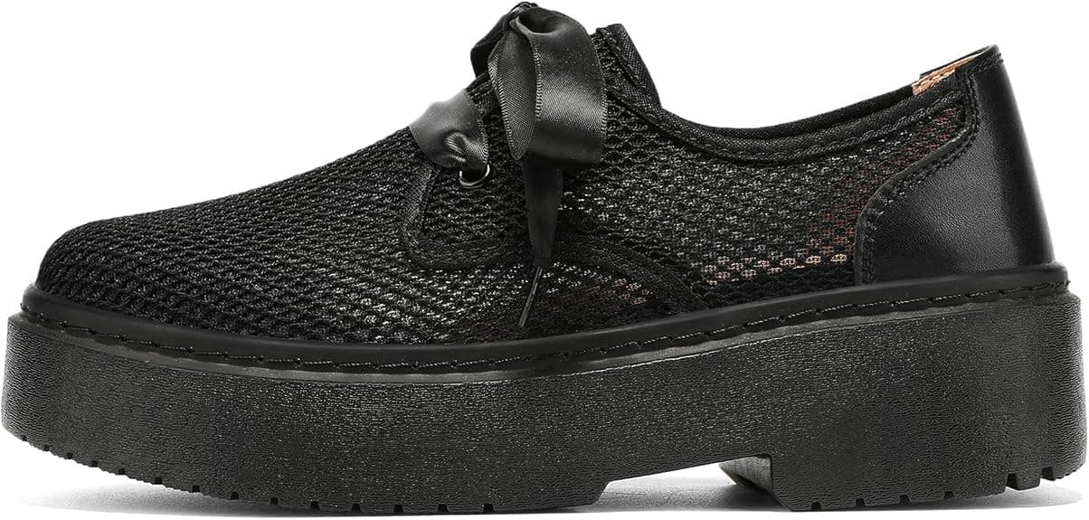 BEAUSEEN Women's Breathable Mesh Loafers - Slip On Casual Driving Shoes Lightweight Comfortable Walking Boat Shoes Black,11 US