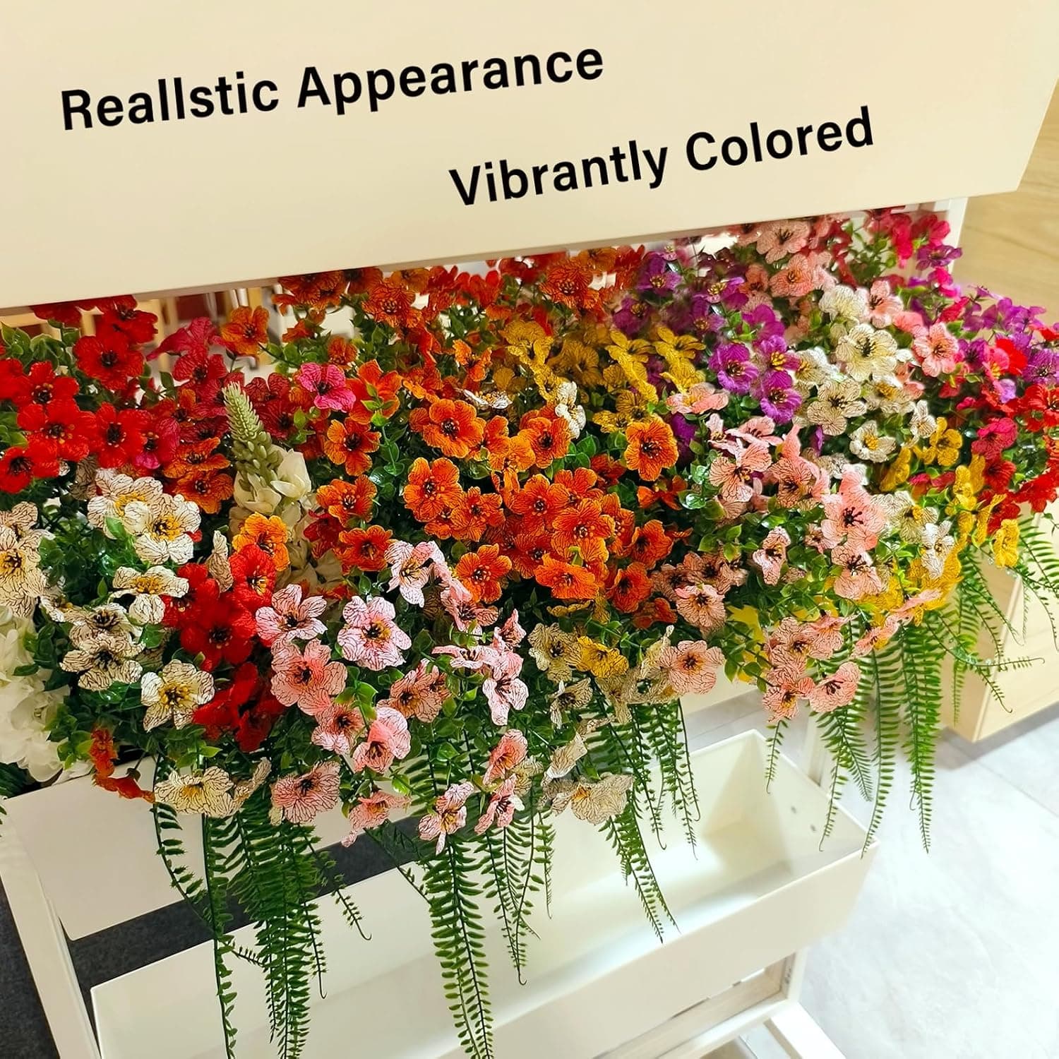 WEAUSUP 28 Bundles Silk Daisy Artificial Flowers Outdoor Fake Plants