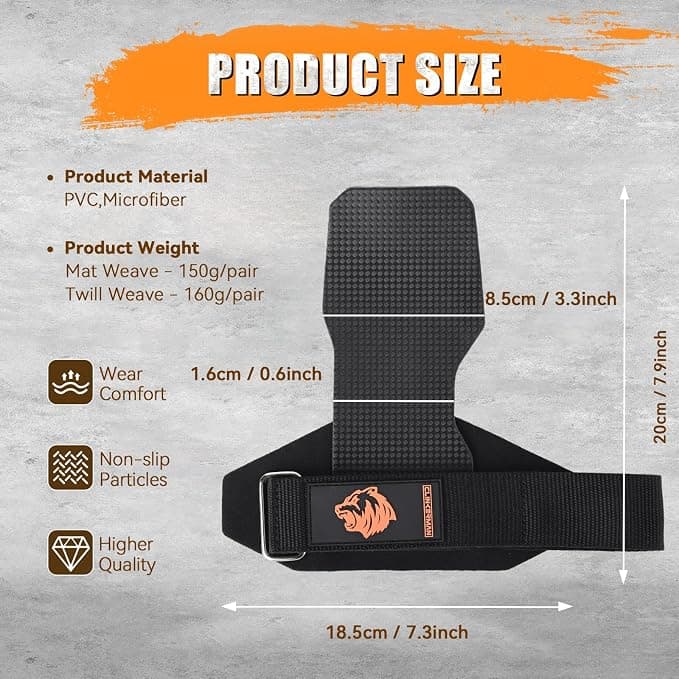 ZCFLCK 1 Pair Weight Lifting Wrist Straps, Lifting Pull Up Grips for Deadlifts and Powerlifting, Double Layer Leather Wrist Straps to Protect Wrists, Adjustable Gym Workout Gloves for Men & Women