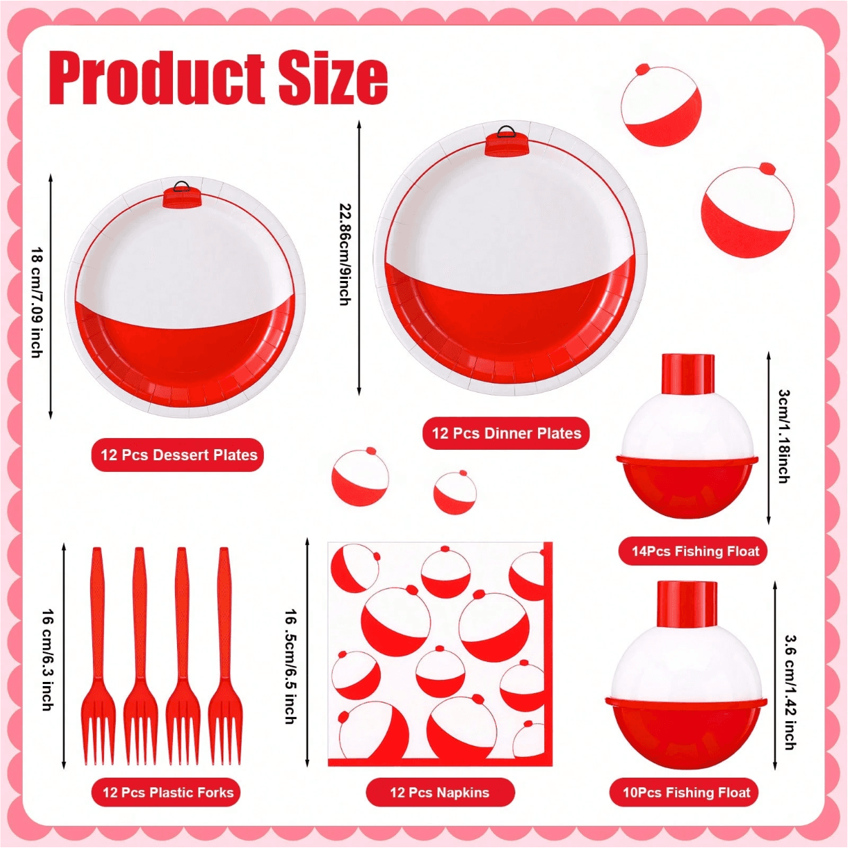 Yungyan 73 Pcs Fishing Birthday Party Decorations Tableware Set Serves 12 Guests, Gone Fishing Party Supplies Ofishally One Birthday Decorations Incluede Plates Napkins Forks & Fish Floats