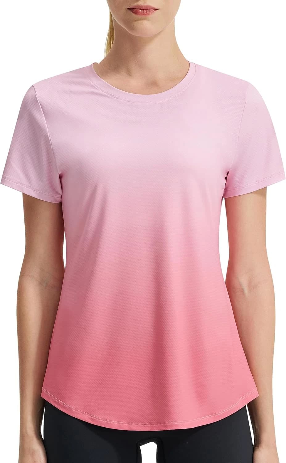 EZRUN Women's Swim Shirt UPF 50+ Rash Guard Quick Dry Short Sleeve Workout T-Shirts Summer Bathing Suit Top