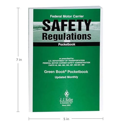 Federal Motor Carrier Safety Regulations Pocketbook | Softbound, English, 5" x 7", Easy Access to FMCS Regulations, FMCSR Pocketbook, DOT Compliant