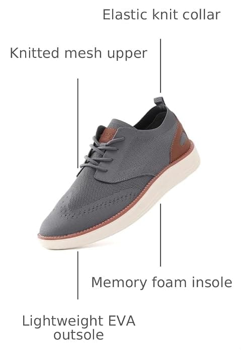 Men's Breeze Mesh Oxfords Sneakers Business Casual Comfortable Walking Shoes US Size 11.5