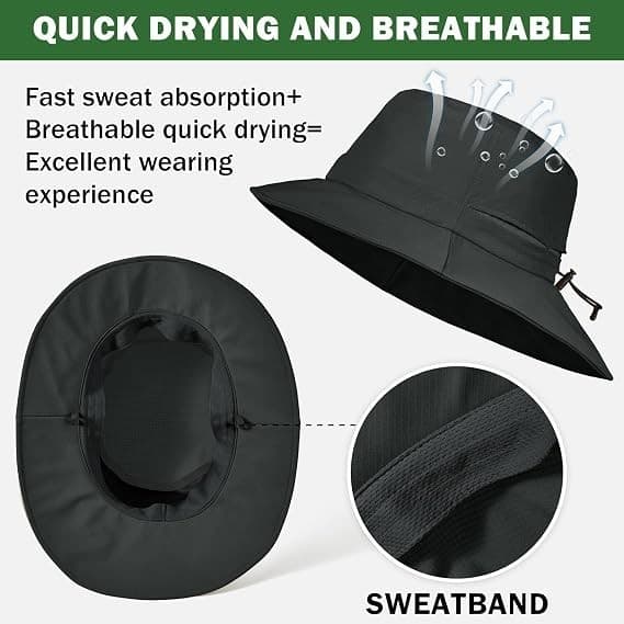 Sukeen Bucket Hat, Waterproof, Skin-Friendly, Shields Neck, Quick-Dry Hat