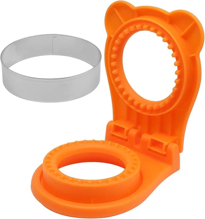 Hordion Sandwich Maker, 3.7 In Crustless Sandwich Cutter and Sealer Orange | for Breakfast and Lunchboxes