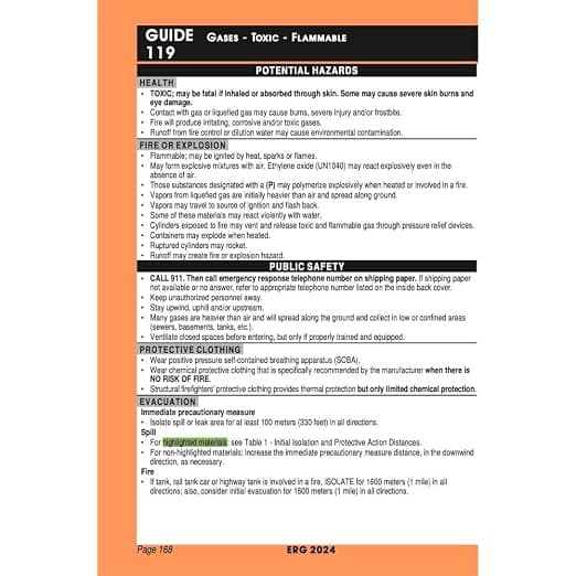 J. J. Keller 2024 Emergency Response Guidebook (ERG), Soft Bound | Pocket Size 4" x 5.5", English, DOT Compliant