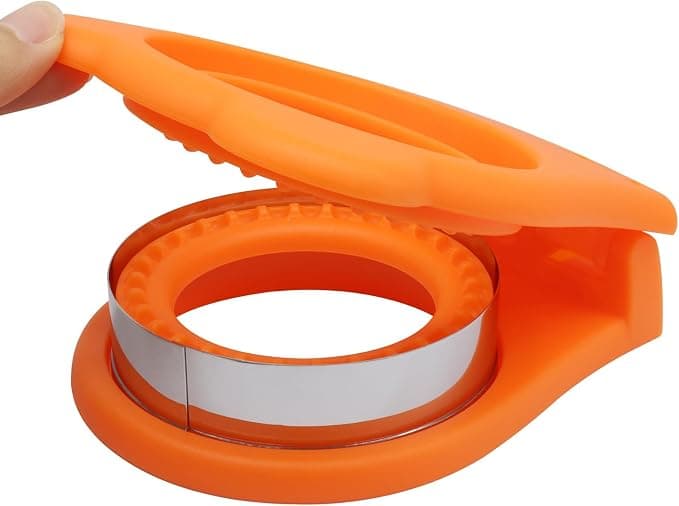 Hordion Sandwich Maker, 3.7 In Crustless Sandwich Cutter and Sealer Orange | for Breakfast and Lunchboxes