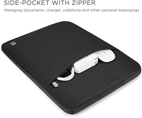 NIDOO 11 Inch 13 Inch Laptop Sleeve Computer Carrying Case Bag for 13" iPad Pro M2 M4 / 13" iPad Air M2/ 13" Surface Pro 10 9 8 7 X/ 13" MacBook Pro Air/12.7" Lenovo Tab P12 / 13.4" XPS 13 Plus, Black