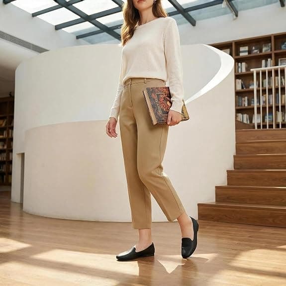 MEFOUND Ballet Flats Shoes for Women Dress Shoes Comfortable Dressy Casual Business Slip on Shoes Loafers
