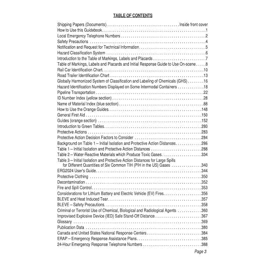 J. J. Keller 2024 Emergency Response Guidebook (ERG), Soft Bound | Pocket Size 4" x 5.5", English, DOT Compliant