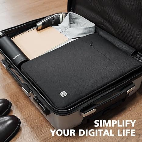 NIDOO 11 Inch 13 Inch Laptop Sleeve Computer Carrying Case Bag for 13" iPad Pro M2 M4 / 13" iPad Air M2/ 13" Surface Pro 10 9 8 7 X/ 13" MacBook Pro Air/12.7" Lenovo Tab P12 / 13.4" XPS 13 Plus, Black
