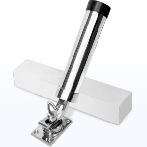 Xinkunmarine Fishing Rod Holder for Boat, 316 Stainless Steel Adjustable Fishing Pole Holder, Marine Quality Deck Mount Trolling Rod Holder for Boat Yacht